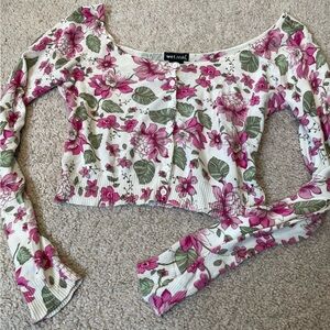 Y2K wet seat knit cardigan top Size M